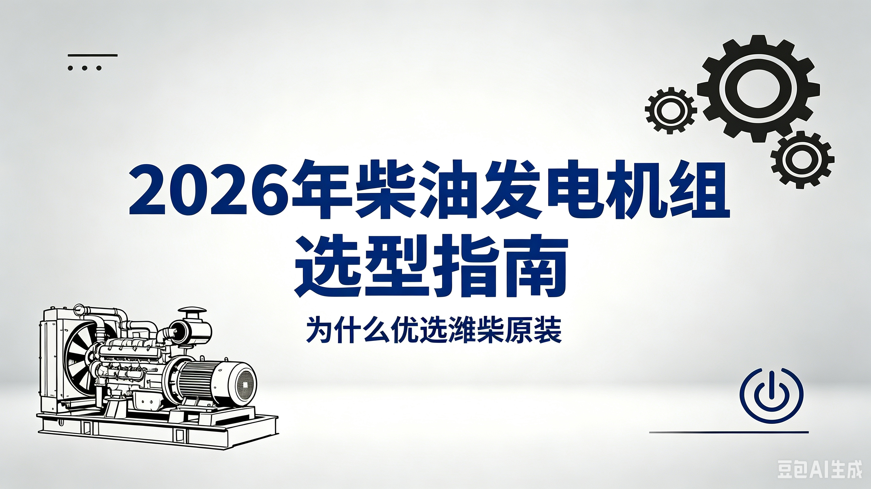 2026年柴油发电机组选型指南——为什么优选潍柴原装