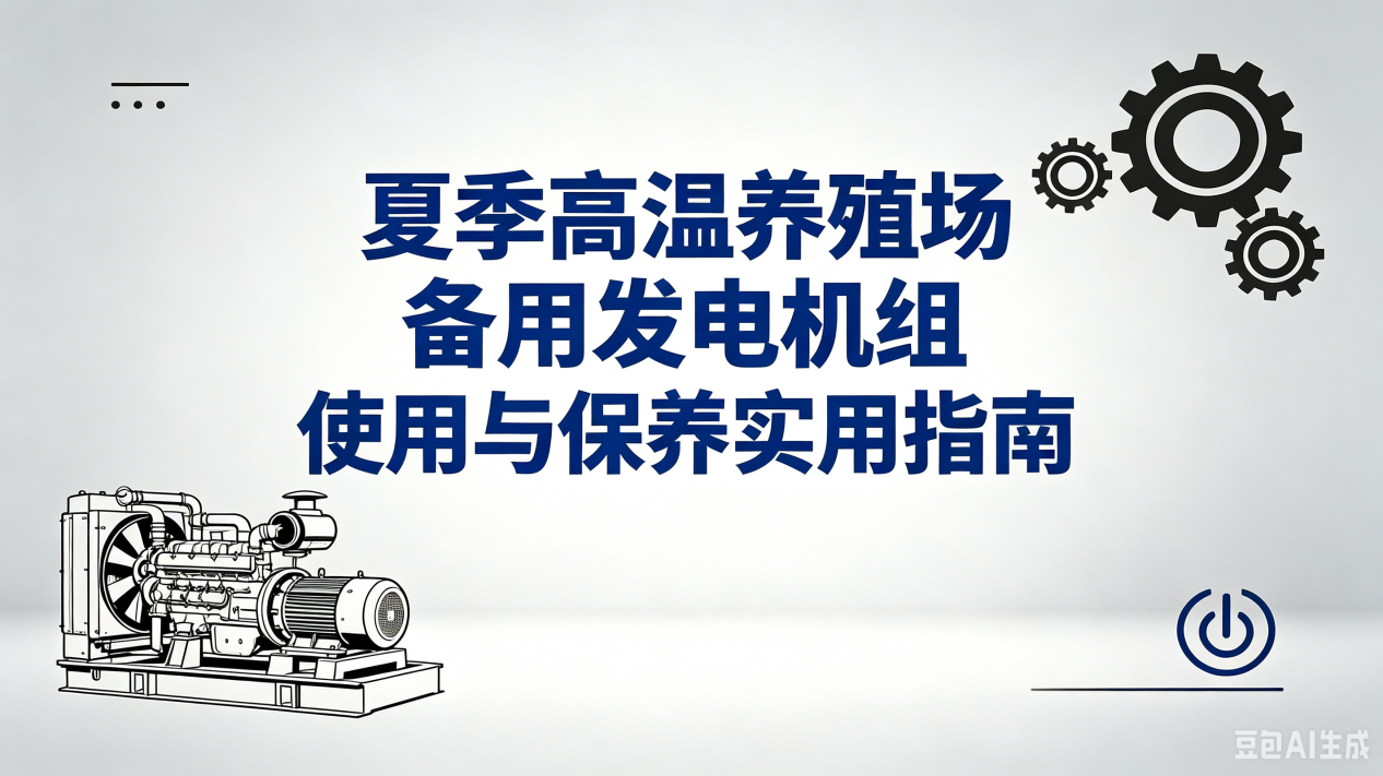 夏季高温养殖场备用发电机组使用与保养实用指南